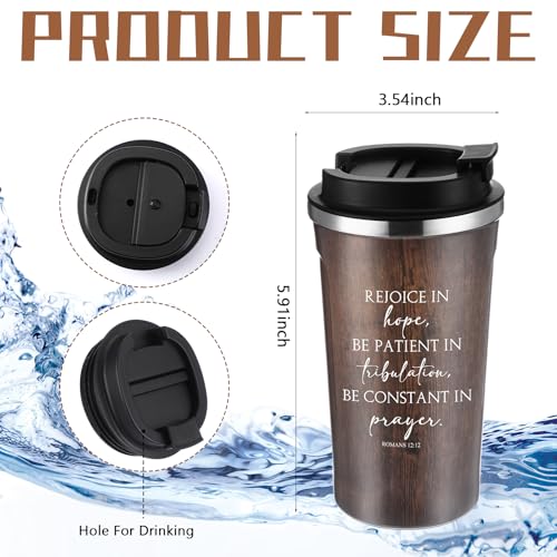 Meanplan 10 10 Set Christian Bible Verse Cup, Bible Theme, Wood Grain - color: Wood Grain, size: Bible Theme