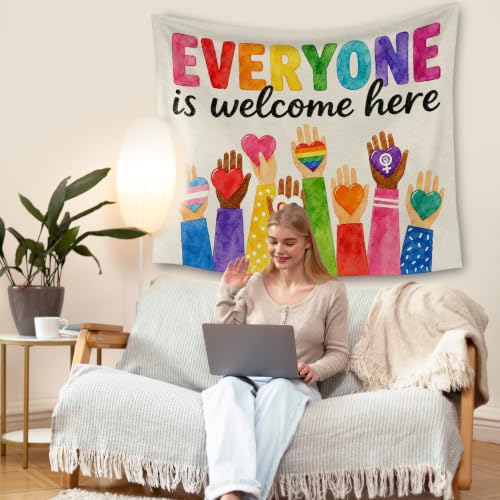 HUGANE Everyone Is Welcome Here Tapestry Wall Decor 50x60 Inch - color: colour-11