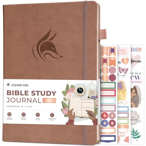 Clever Fox Bible Study Journal, Guide, Supplies for Women 7x10 Terracotta - color: Dark Terracotta, size: Smaller than A4 (7" x 10")