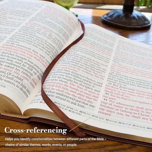 KJV Holy Bible, Super Giant Print Faux Leather Red Letter Edition - Ribbon Marker, King James Version, Burgundy (KJV Super Giant Print Editions)