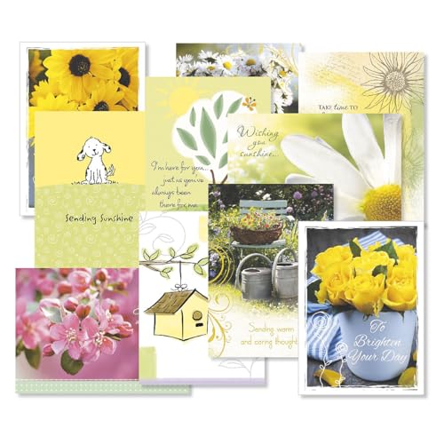 Current Florals Get Well Cards - Get Well Soon Cards Assortment - Set of 20, 10 Unique Designs, Large 5 x 7 Inch Cards, Sentiments Inside, For Women & Men - color: Florals