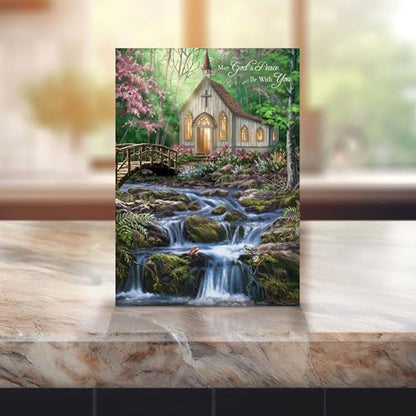 KJV Church Stream Sympathy Card, 1 Count - color: Peaceful Prayer