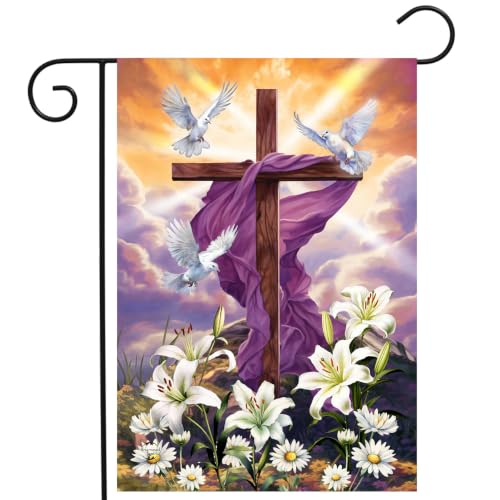 Briarwood Lane Sunrise Easter Cross Garden Flag - color: Multicolor