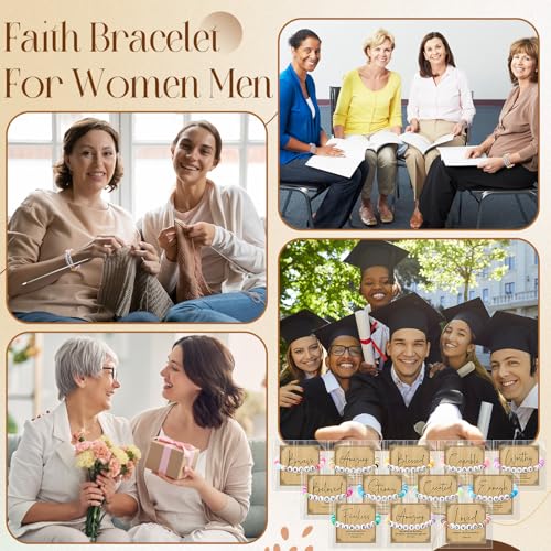 Kenning 24 Set Christian Bracelet for Men Women - color: Mixed Colors
