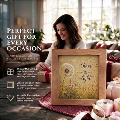 Chase the Light, Framed Wooden Farmhouse Wall Art - color: Light41