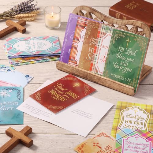 24 Pack Christian Pastor Ministry Appreciation Cards, Assorted - style: Ministry Assorted
