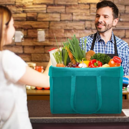 Reusable Grocery Shopping Bags 10 Pack Large Foldable Tote Bags Bulk - color: Black Dark Grey Purple Green Dark Purple
