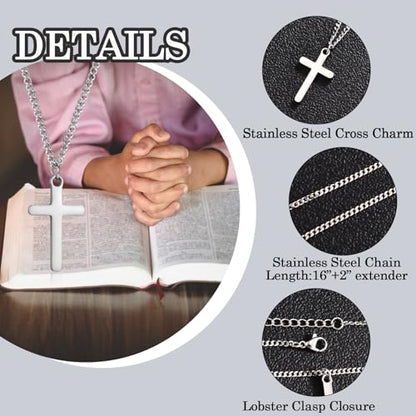 Cross Necklace for Boys Kids Christian Catholic Religious Gifts - color: Son