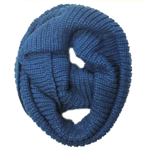 Wrapables Thick Knitted Winter Warm Infinity Scarf - color: Blue