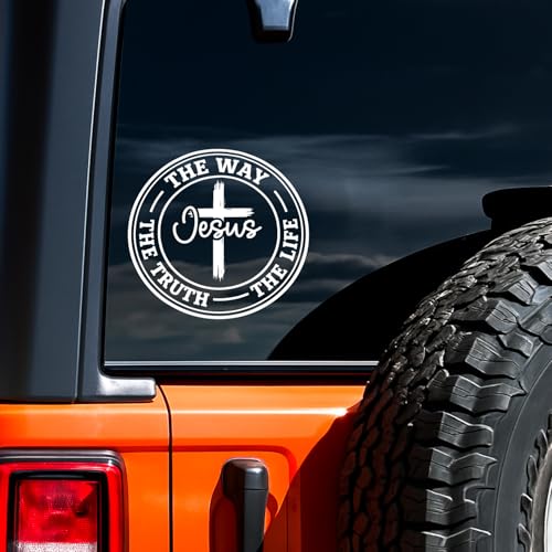 Jesus Car Decal - Waterproof UV DTF Faith Christian Car Decal - color: Jesus Stickers 1