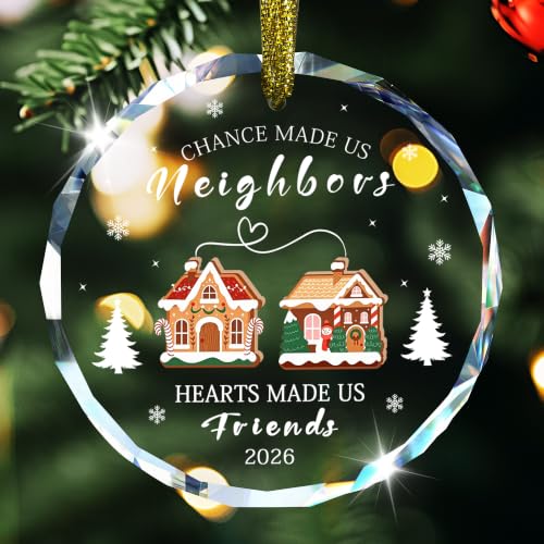 Neighbor Gifts, Glass Neighbor Christmas Ornament 2026 - style: Neibor
