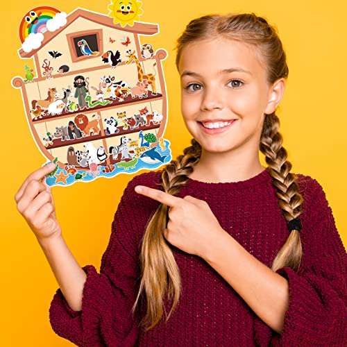 Thyle 12 Set Noahs Ark Sticker Scene Craft Kit for Kid,Sunny Days - style: Sunny Days