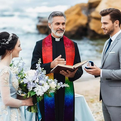 Clergy Stole 110" Priest Clergy Stole Priest Sash Scarf Stoles for Church Minister Pastor Shawl Wedding