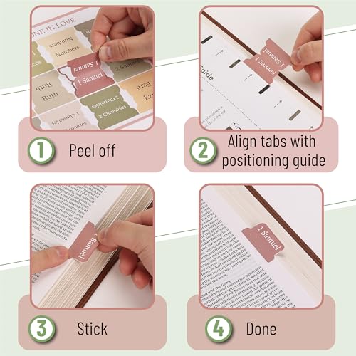 Mr. Pen- Bible Tabs, 75 Tabs, 2 Bookmarks, Boho Style - color: Boho With 2 Bookmark