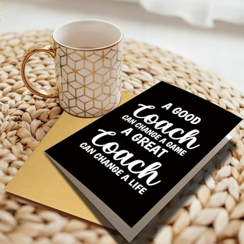 Chenive Thank You Coach Card, Coach Birthday Card, Coaches Retirement Gifts for Men Women, Basketball Soccer Football Volleyball Wrestling Sports Coaches Appreciation Gifts - color: Thank You Coach