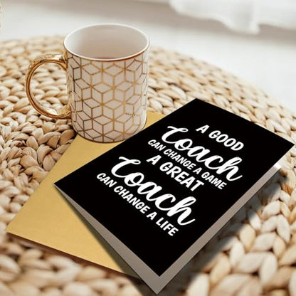Chenive Thank You Coach Card, Coach Birthday Card, Coaches Retirement Gifts for Men Women, Basketball Soccer Football Volleyball Wrestling Sports Coaches Appreciation Gifts - color: Thank You Coach