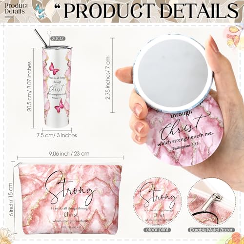 Geiserailie 12 Pcs Christian Gifts for Women Tumbler Set, Pastel Color - color: Pastel Color