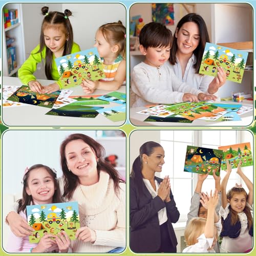 Marspark 24 Set Summer Camp Stickers Bible Scene DIY Craft Kit VBS - style: Summer Camp