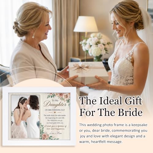 To My Daughter on Her Wedding Day - Light Up Photo Frame - color: Bride