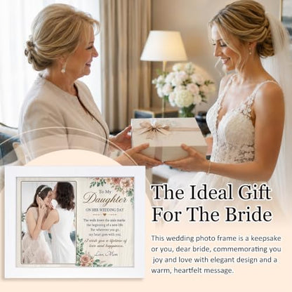 To My Daughter on Her Wedding Day - Light Up Photo Frame - color: Bride