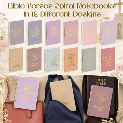 Supervitae 12 Pack Christian Journals Notebooks Gifts for Women,Aesthetic - style: Aesthetic