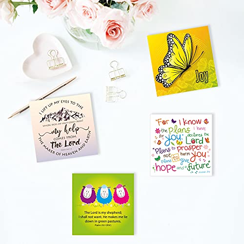 Christian Note Cards with Bible Verses, Set of 12, Blank with Envelopes - color: NT4