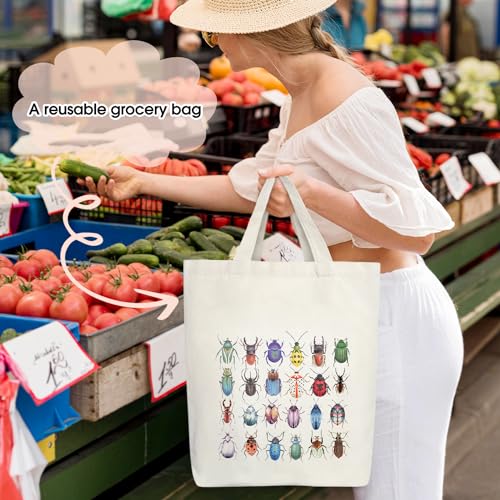 Doreen's Boutique Aesthetic Canvas Handbag Tote Bag - style: Insect