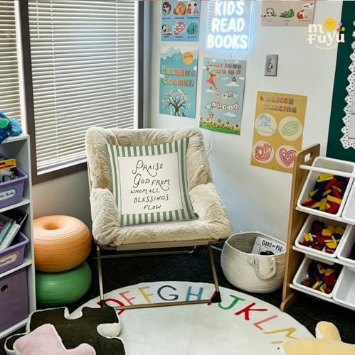Christian Nursery Decor Pillow Covers 18x18,Bible Verse Pillow Cover - color: Flow