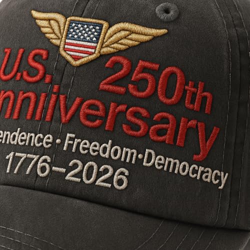 250th Anniversary 250 Years Freedoms Baseball Hat Running Embroidered Cap for - color: 250th Anniversary 6