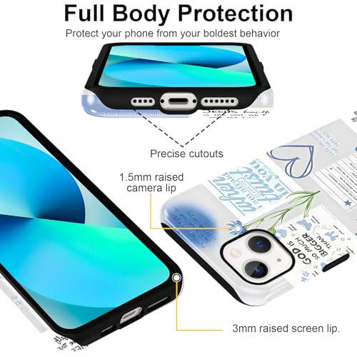 Cute Blue Jesus Christian Phone Case for iPhone 13/iPhone 14 6.1'' - color: Blue, size: iPhone 13/iPhone 14