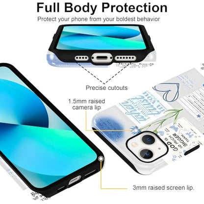 Cute Blue Jesus Christian Phone Case for iPhone 13/iPhone 14 6.1'' - color: Blue, size: iPhone 13/iPhone 14