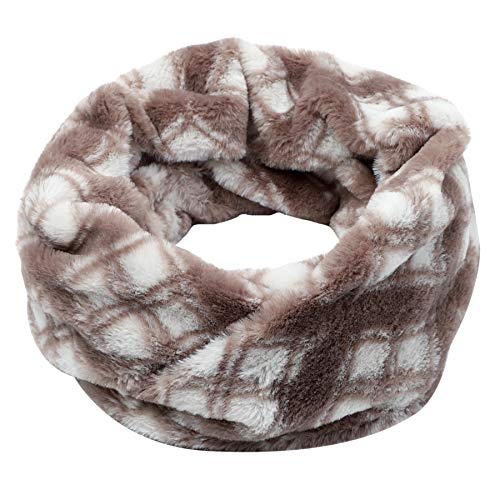 LA CARRIE Womens Leopard Print Infinity Scarf Loop Circle Neck Warmer - color: Light Grey Plaid