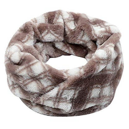 LA CARRIE Womens Leopard Print Infinity Scarf Loop Circle Neck Warmer - color: Light Grey Plaid