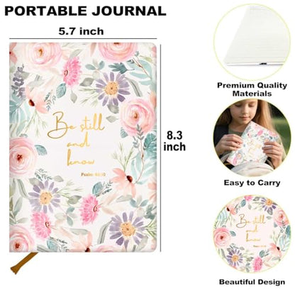 BQXH Bible Journal Notebook, Watercolor Floral Journal for Women - color: Multi 1286