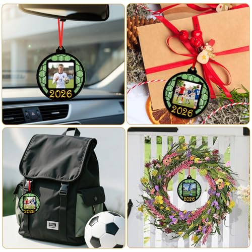 D4DREAM Soccer Ornament 2026 - Acrylic Personalized Photo Frame Ornament - color: 5-1 Soccer Ornament