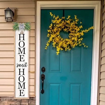 TQianJiang Home Sweet Home Front Porch Sign, 45"X9", Wood - color: Home Sweet Home Front Porch Outdoor (Wood)