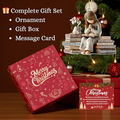 God Says I Am Christian Christmas Ornament 2026, Faith Gifts for Women - color: Kat_lh God You Arr Girl Book