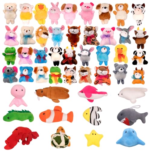 JoyRapt Small Stuffed Animals Bulk Gifts for Kids, Tiny Plushies Toys - color: 48pcs