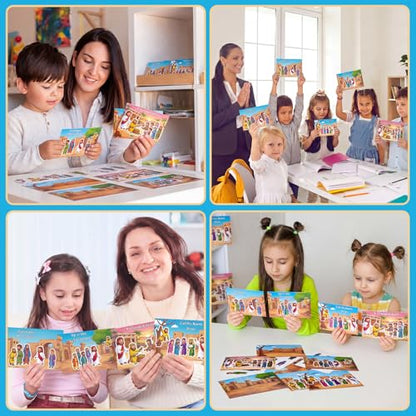 Marspark 24 Pcs Religious Bible Craft Stickers Set Zacchaeus Story Make Your Own Scene Kit Christian DIY Art Project Supplies VBS Sunday School and Church Party Activities - style: Bible Scene