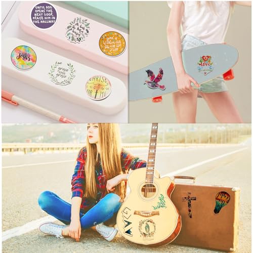 120 Pcs Inspirational Christian Stickers - Bible Verse Faith, Religious Jesus Motivational Stickers for Christmas, Easter Gifts - style: Christian Stickers 120Pcs