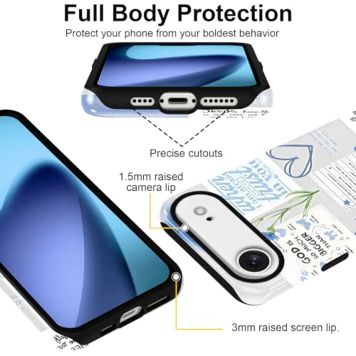 Cute Blue Jesus Christian Phone Case for iPhone 17 Air 6.5'' - color: Blue, size: iPhone 17 Air