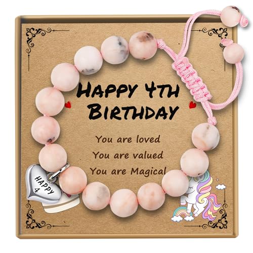 Sereney Birthday Gifts for Girls, 1-16 Year Old Girl Birthday Bracelet Gift - style: 4th Bday