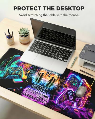 Mouse Pad, Desk Mat, 31.5x11.8in Large Mousepad, Gamer - color: Gamer