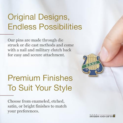 SHOP AWARDS AND GIFTS Service Recognition Lapel Pins - style: Recognition Awards, 12 Pack