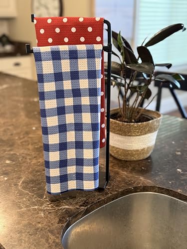 Kitchen Towels, Dish Towels for Kitchen, 3 Pc Kitchen Towel Set - color: Red/White/Blue