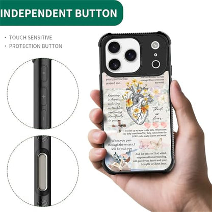 for iPhone 17 Pro/iPhone 18 Pro Case | Compatible with MagSafe | Classic Slim Cover Design | Bible Verses Heart - color: Bible Verses Heart, size: iPhone 17 Pro/iPhone 18 Pro