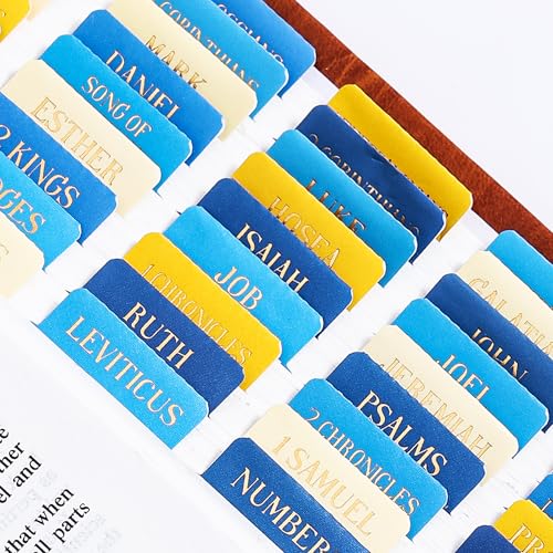 Laminated Bible Tabs for Women Men, Starry Night, with Alignment Ruler - style: Gold Foil Starry Night