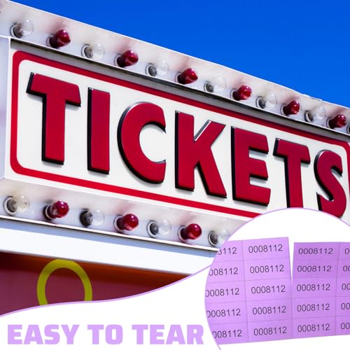 Kosiz 2000 Sheets Raffle Ticket 25 Bid Chinese Auction Tickets, Purple - color: Purple