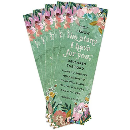 Salt & Light, Jeremiah 29:11 for I Know The Plans Floral Bookmarks, 2 x 6 inches, 25 Bookmarks - style: I Know The Plans