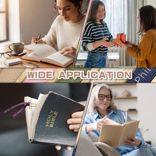 Resurhang 80 Pack Heart Cross Paper Clips with Ribbons 40 Gold Bible Paper Clips 40 Christian Bookmark Ribbons Bible Study Journaling Supplies Easter Eggs Fillers Women Christian Gifts - color: Gold